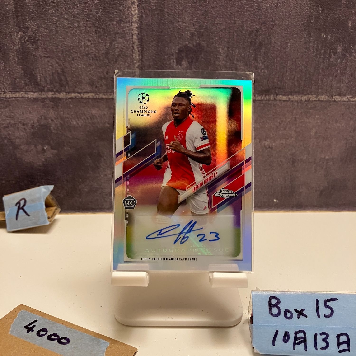 2021 Topps Chrome UEFA Champions League Lassina Traore 直筆サイン