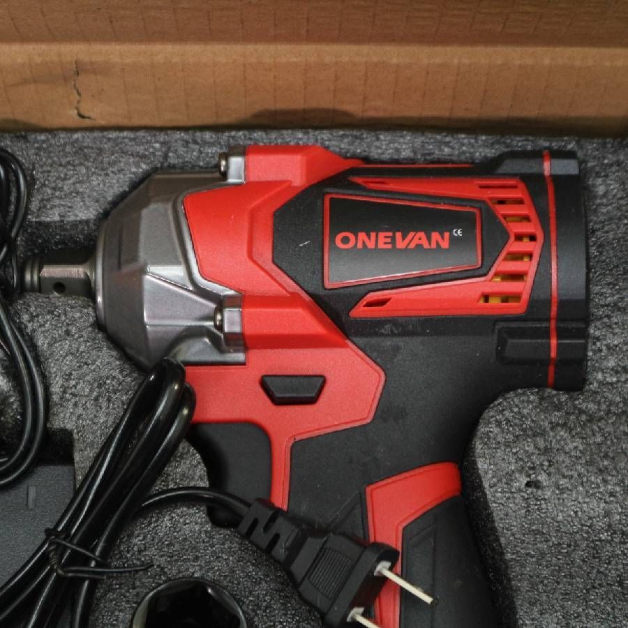  ONEVAN 充電式インパクトレンチ バッテリー充電器付き コードレス ブラシレスモーター搭載 314 f 17 電動インパクトレンチ ドリル ドライバー レンチ