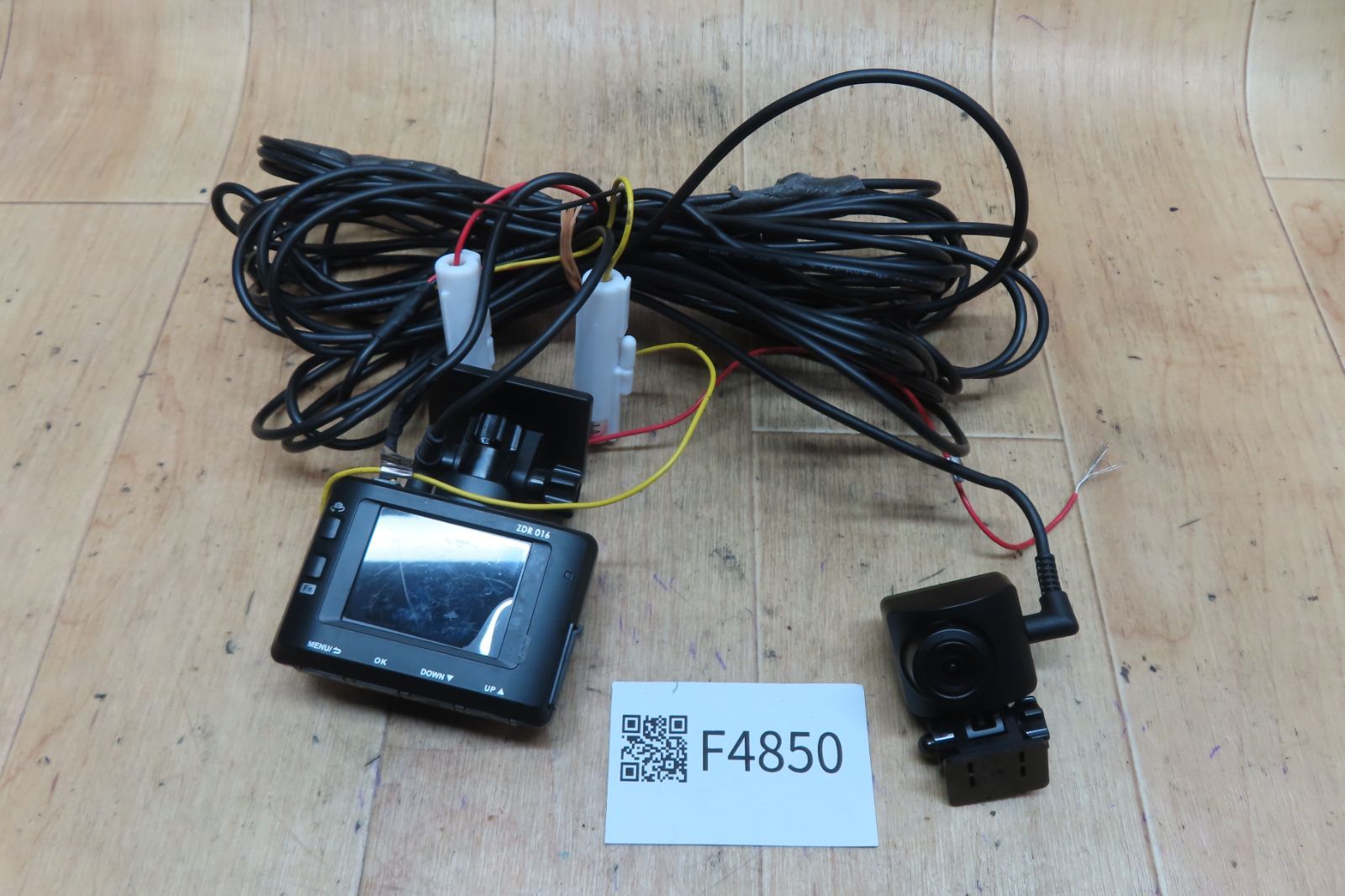 動作保証付☆F4850/COMTEC コムテック ZDR016 前後2カメラ/フロント 