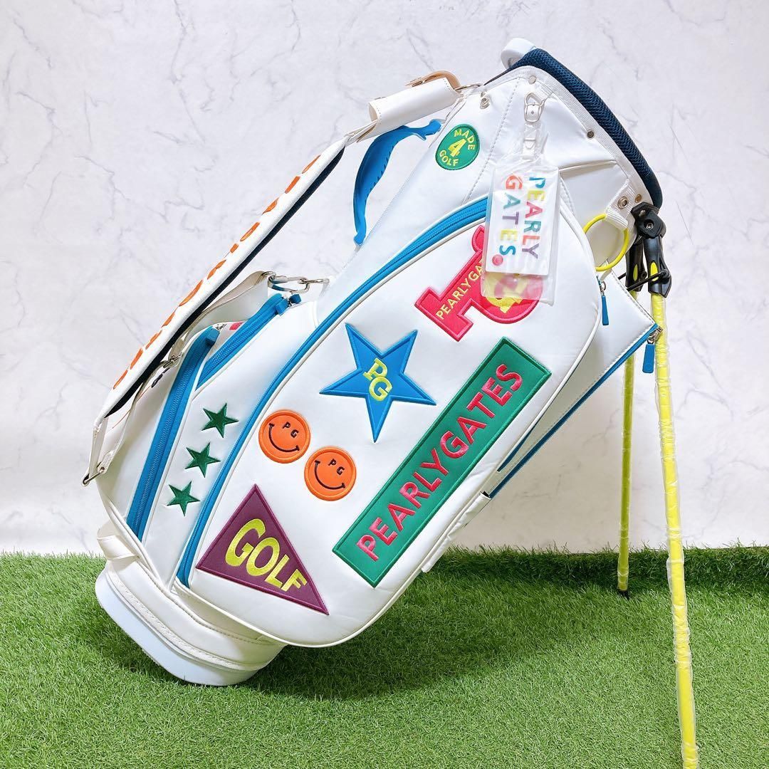 H パーリーゲイツ スタンド式 キャディバッグ マルチカラー 9型 美品
