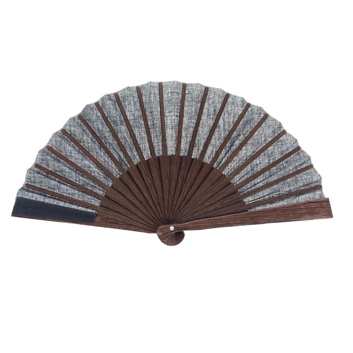 LOEWE ロエベ ミニ扇子 ヴィンテージ ウッド ブラック×ブラウン レディース