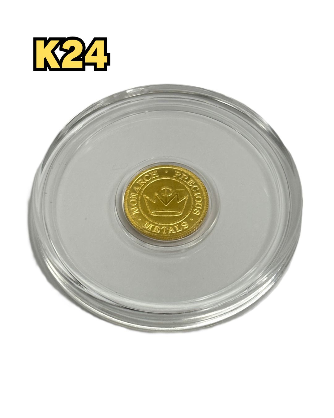 9999 K 24 コインケース付 純金 モナーク プレシャス コイン 幸運 クローバー 0.5 g 0.9ｍｍ