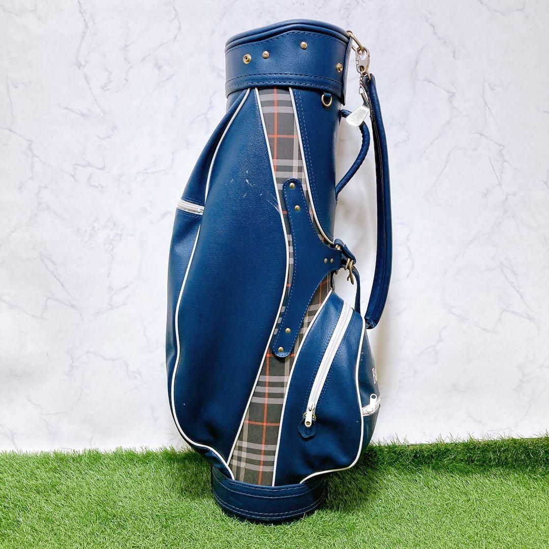 M Burberrys バーバリー キャディバッグ ネイビー クラブケース - メルカリ