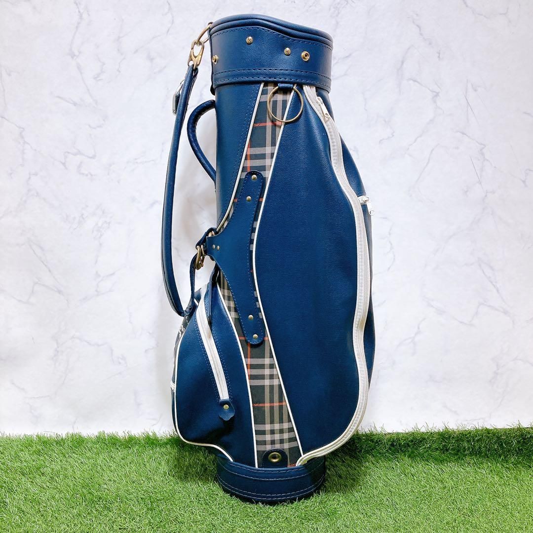 M Burberrys バーバリー　キャディバッグ　ネイビー　クラブケース M Burberrys バーバリー キャディバッグ ネイビー クラブケース - メルカリ