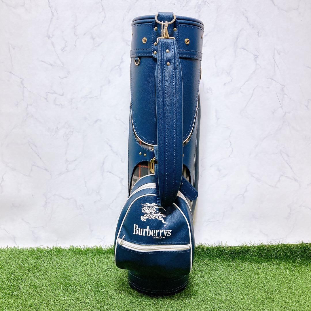 M Burberrys バーバリー キャディバッグ ネイビー クラブケース - メルカリ