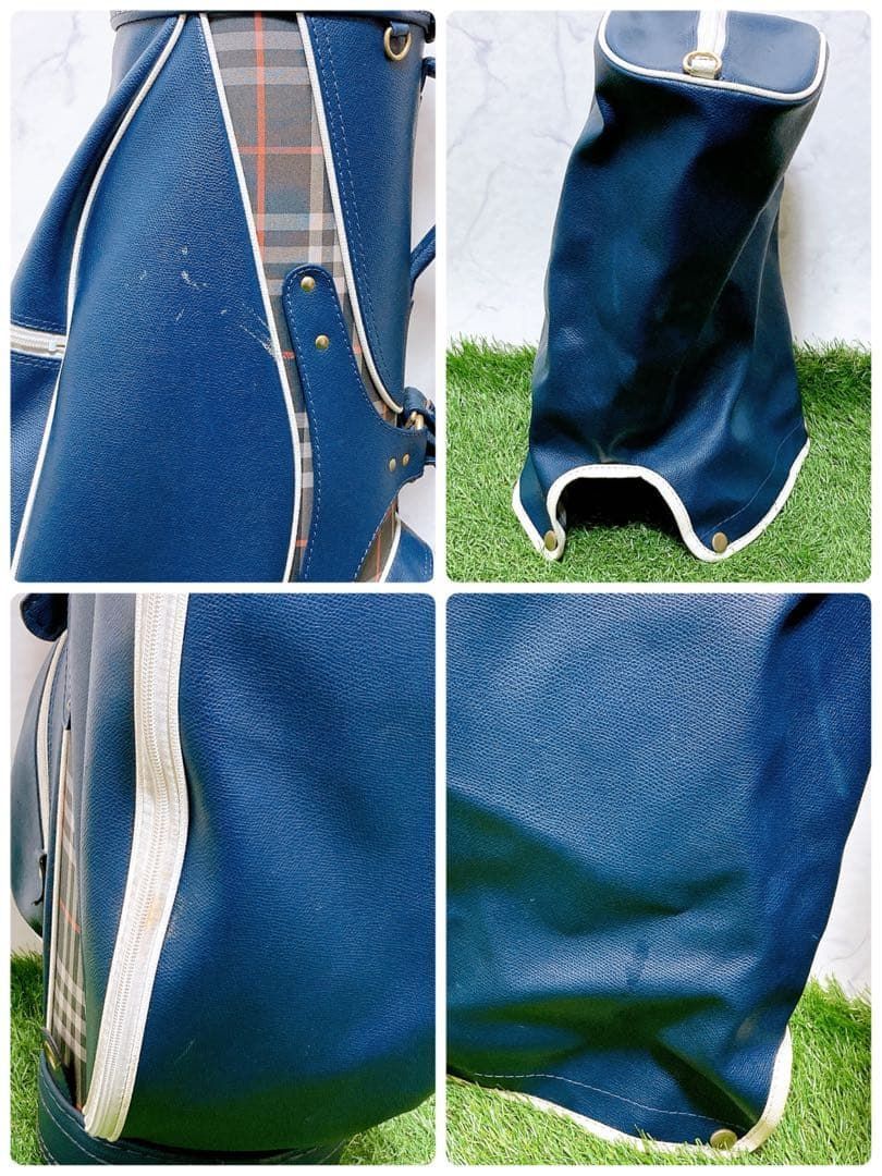 M Burberrys バーバリー キャディバッグ ネイビー クラブケース - メルカリ