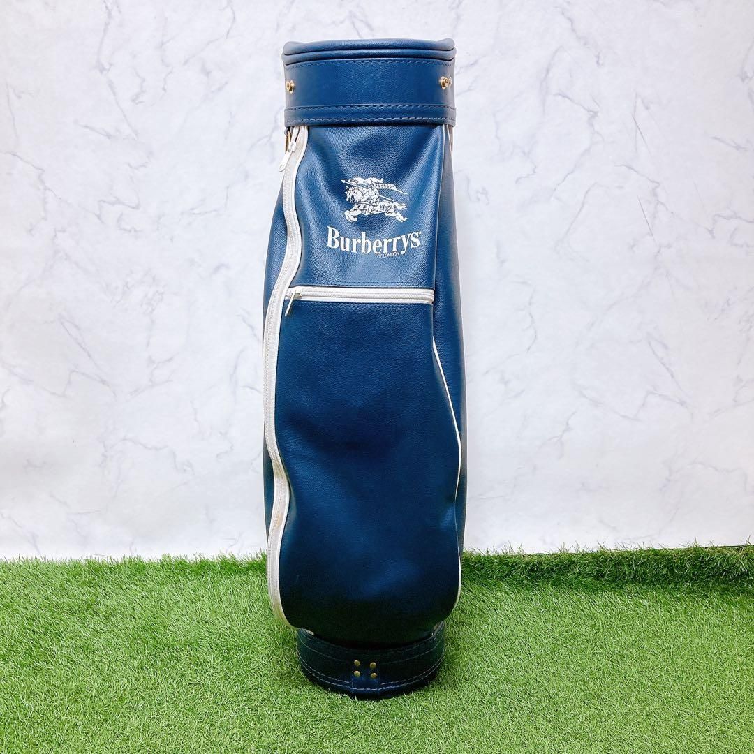 M Burberrys バーバリー キャディバッグ ネイビー クラブケース - メルカリ
