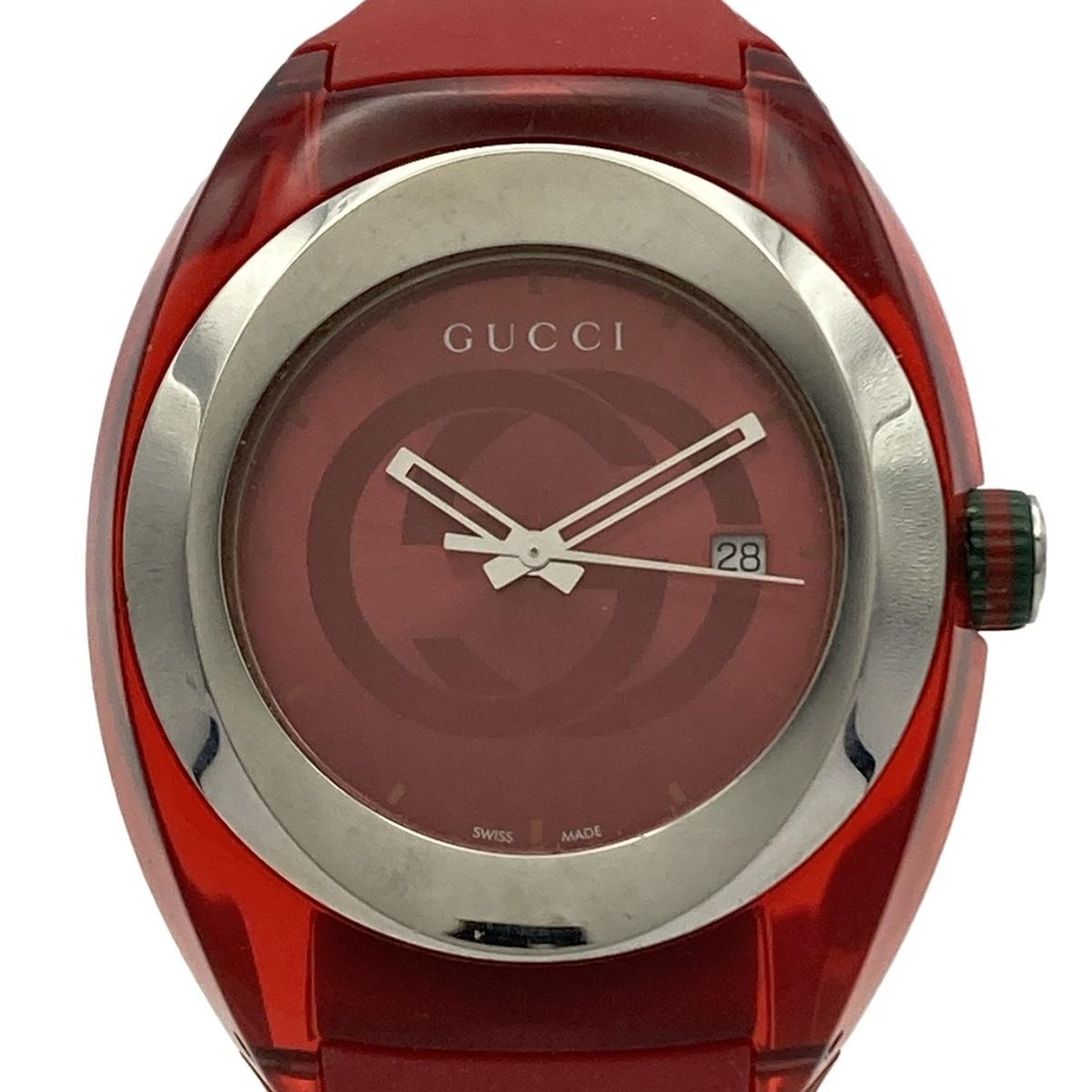 GUCCI(グッチ) 腕時計 シンク 137.1 メンズ レッド - メルカリ