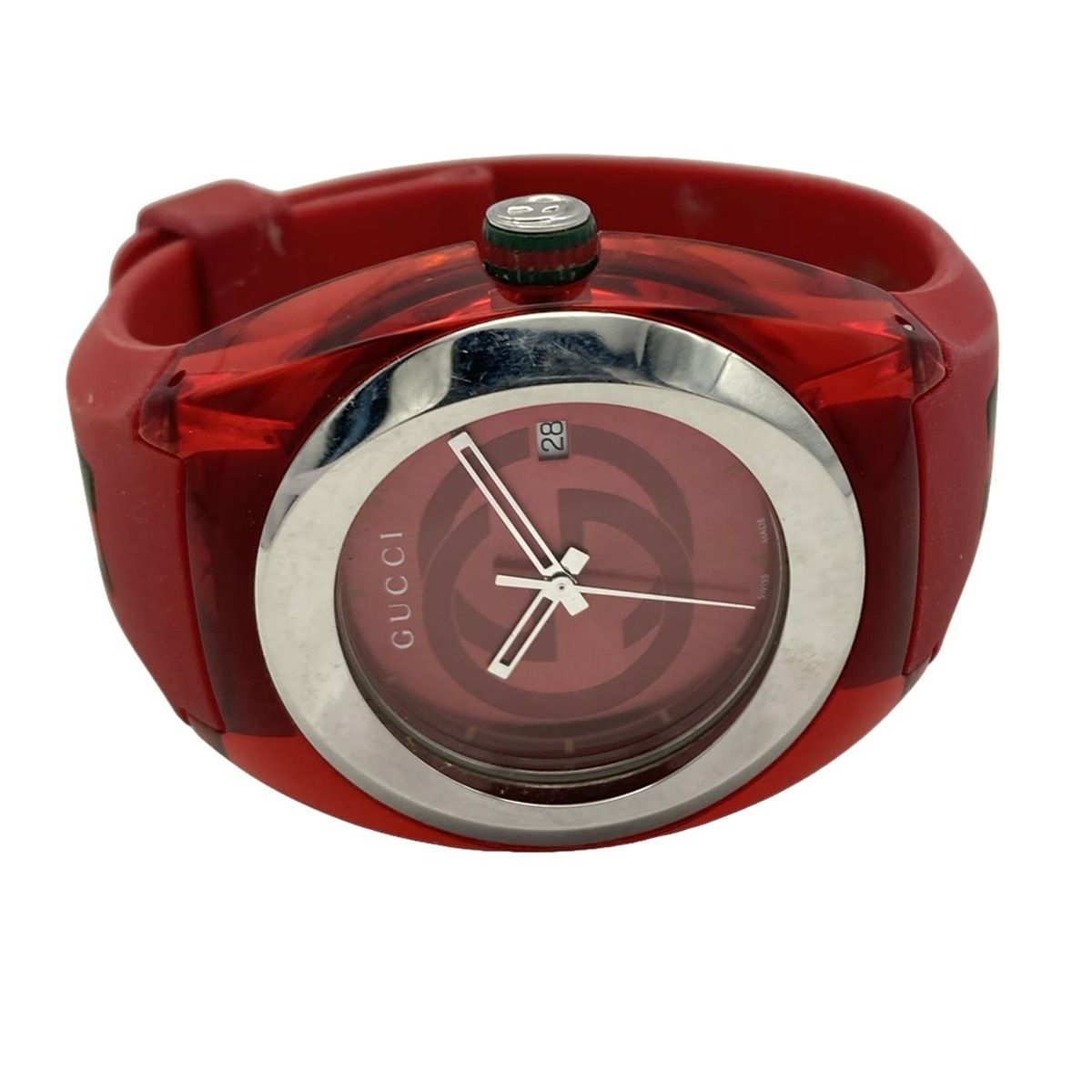 GUCCI(グッチ) 腕時計 シンク 137.1 メンズ レッド - メルカリ