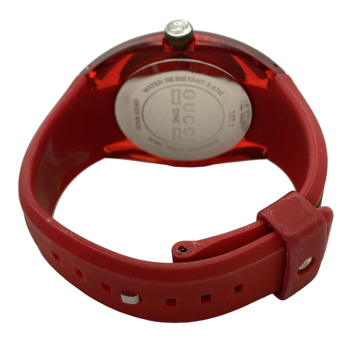 GUCCI(グッチ) 腕時計 シンク 137.1 メンズ レッド - メルカリ
