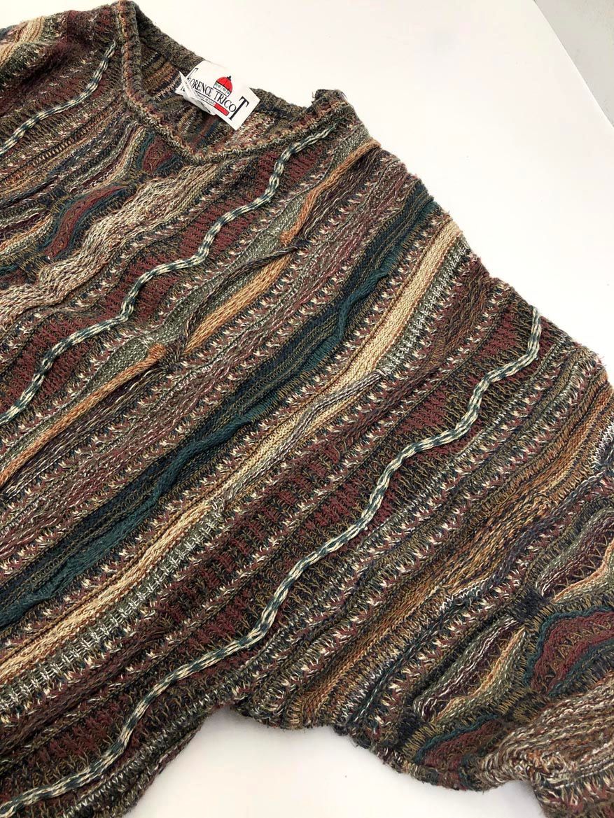 FLORENCE TRICOT フローレンストリコット 90s 3D立体 ニット セーター