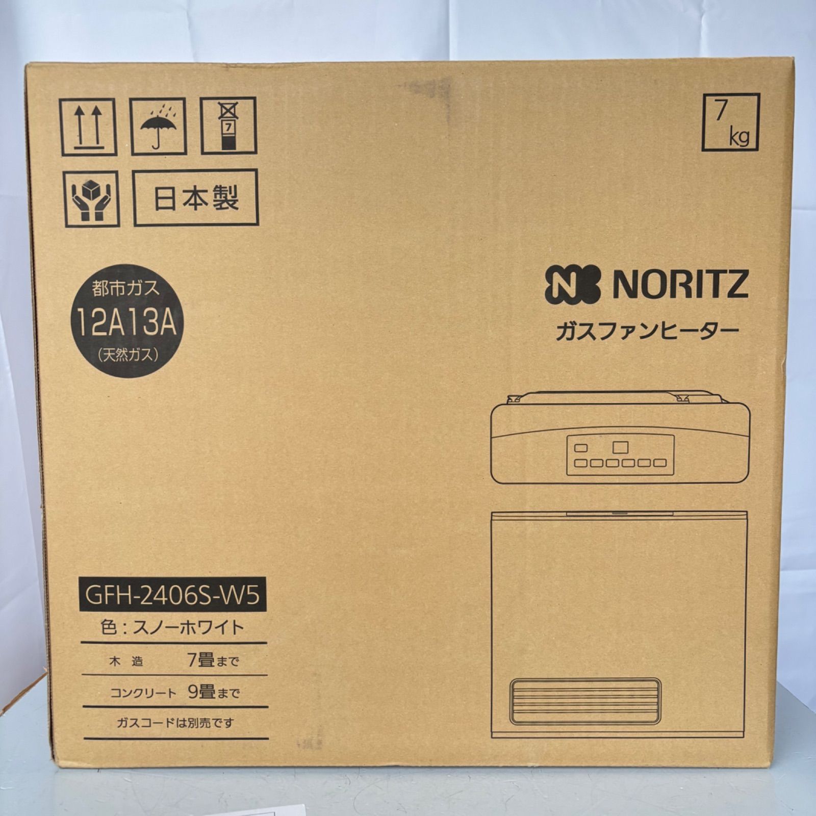4) 未開封 NORITZ ノーリツ ガスファンヒーター 都市ガス 12A13A GFH