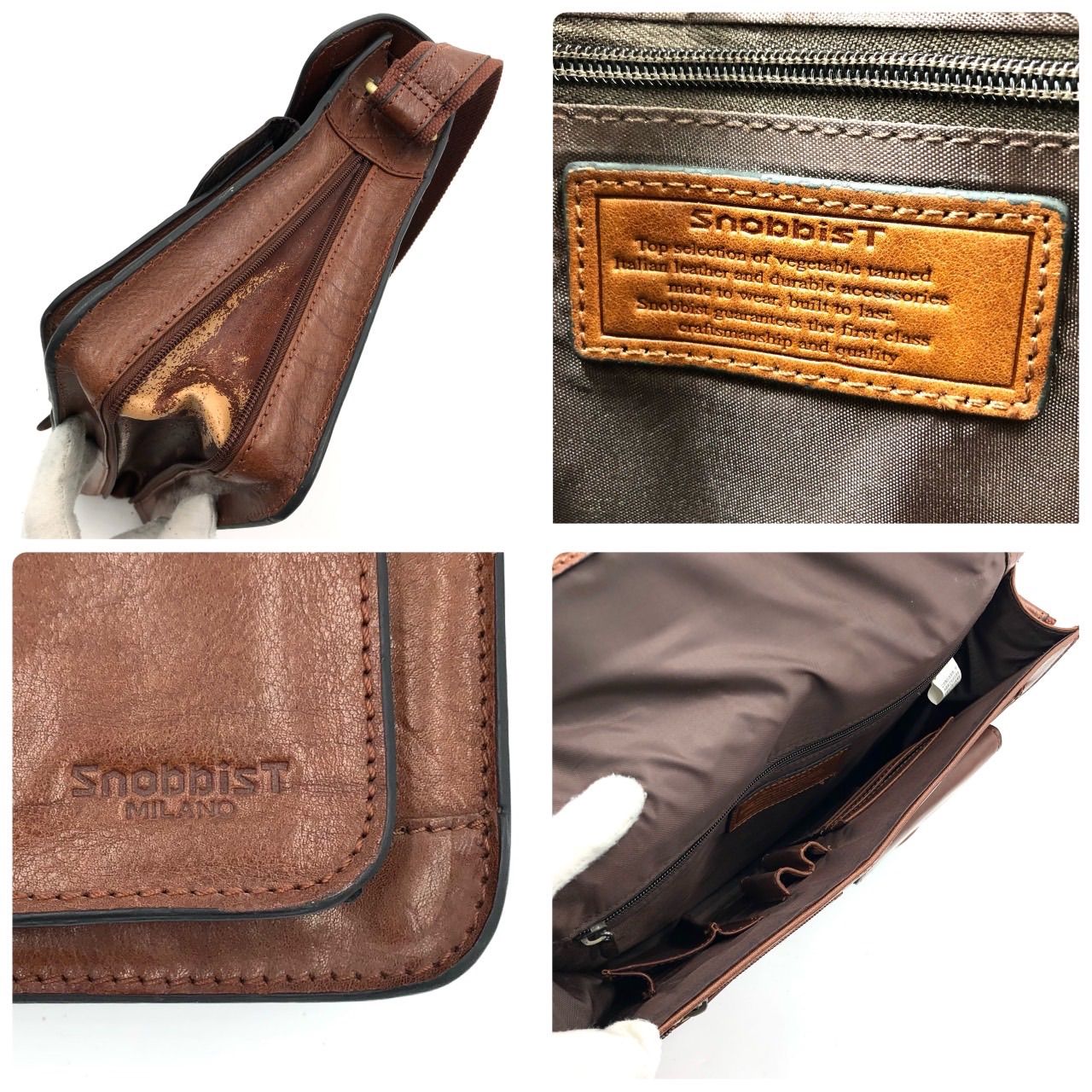 Snobbist MILANO スノビスト　ボストンバッグ　レザー　美品　018 Snobbist MILANO スノビスト ボストンバッグ レザー 美品 018 高品質