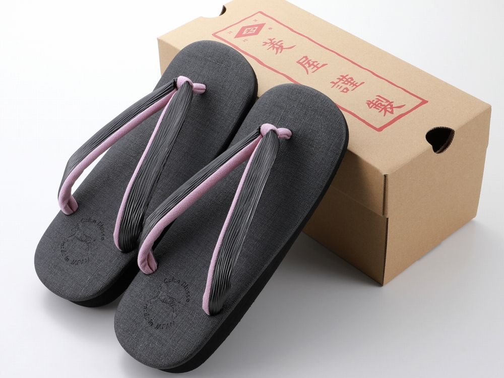 紳士用 菱屋謹製 カレンブロッソ ソフト鼻緒 メンズ カフェ草履 Ｌサイズ ダークグレー st-118-９