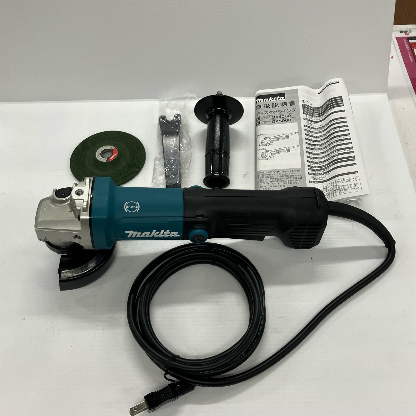 MAKITA マキタ 工具 ディスクグラインダー S コード式 100 v GA 4060 ブルー