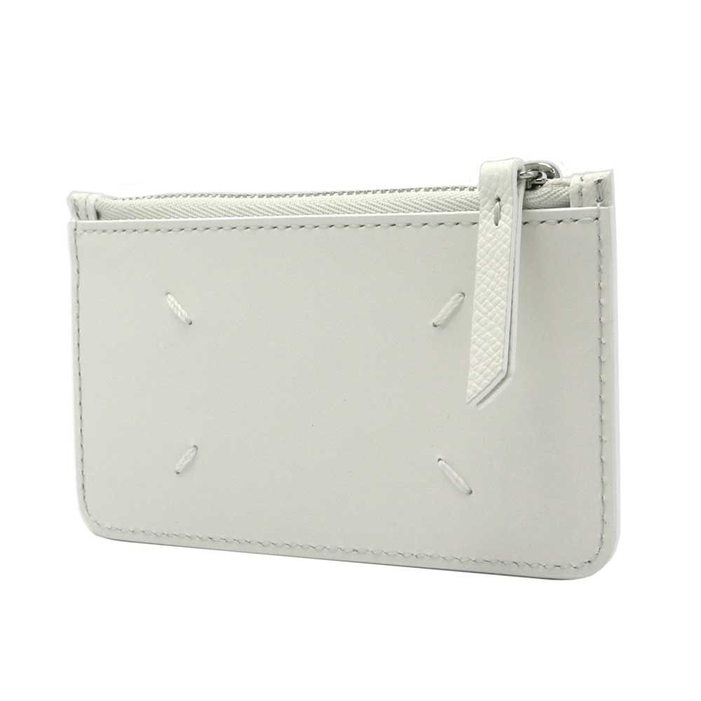 メゾンマルジェラ P 4745 T 1003 ホワイト系 カードケース Maison Margiela マルジェラ 11 レザー 4ステッチ スリム カードホルダー アウトレット メンズ レディース