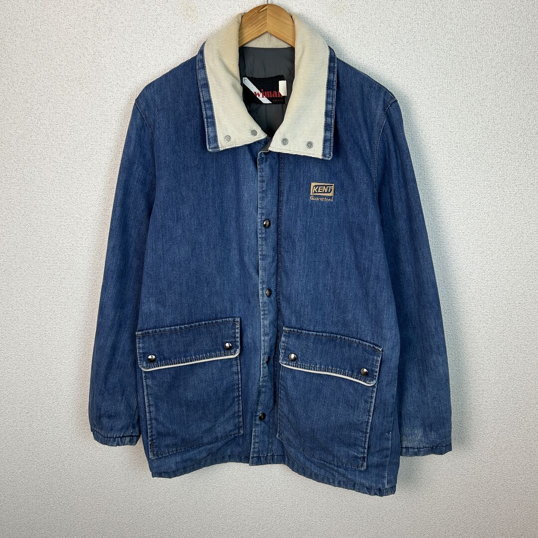 【湘南】Wallsデニムジャケットカバーオール90sヴィンテージ青ブルー WALLS ウォールズ 80〜 90年代 USA製 ブランケットライナー付き デニム