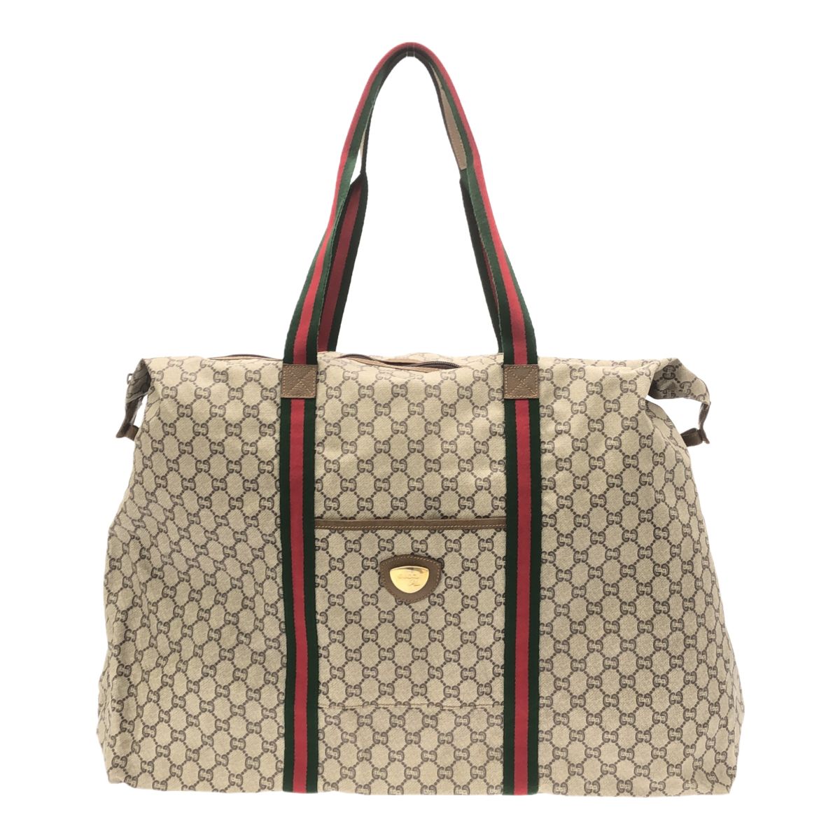 GUCCI グッチ PLIS プラス ボストンバッグ シェリーライン 品 総柄 大容量 tsu