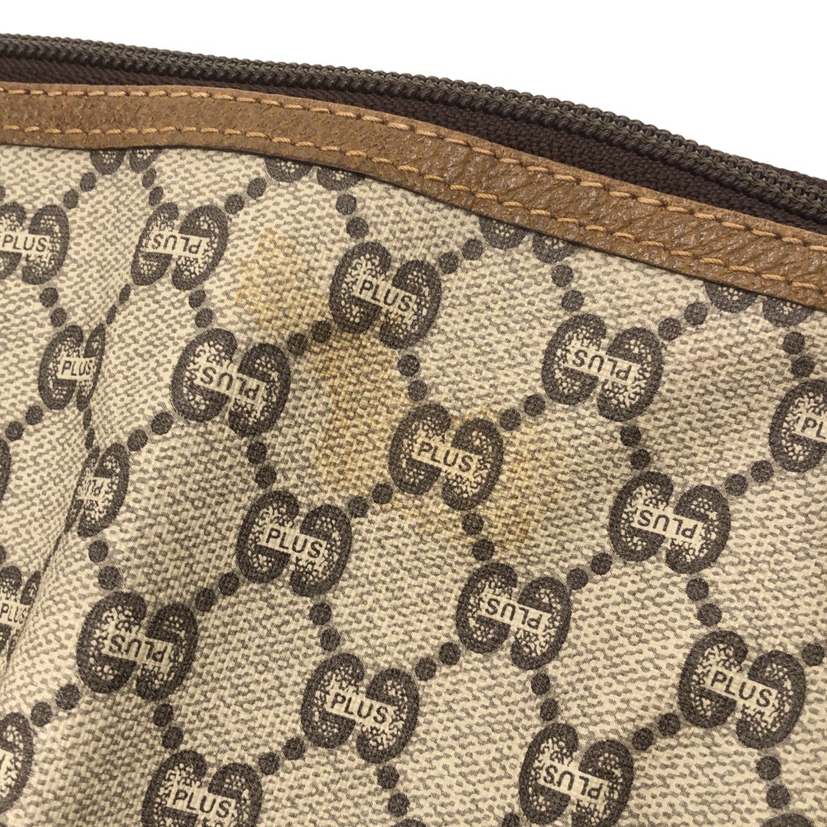 GUCCI グッチ PLIS プラス ボストンバッグ シェリーライン 品 総柄 大容量 tsu デイリーウェア チェックシャツ