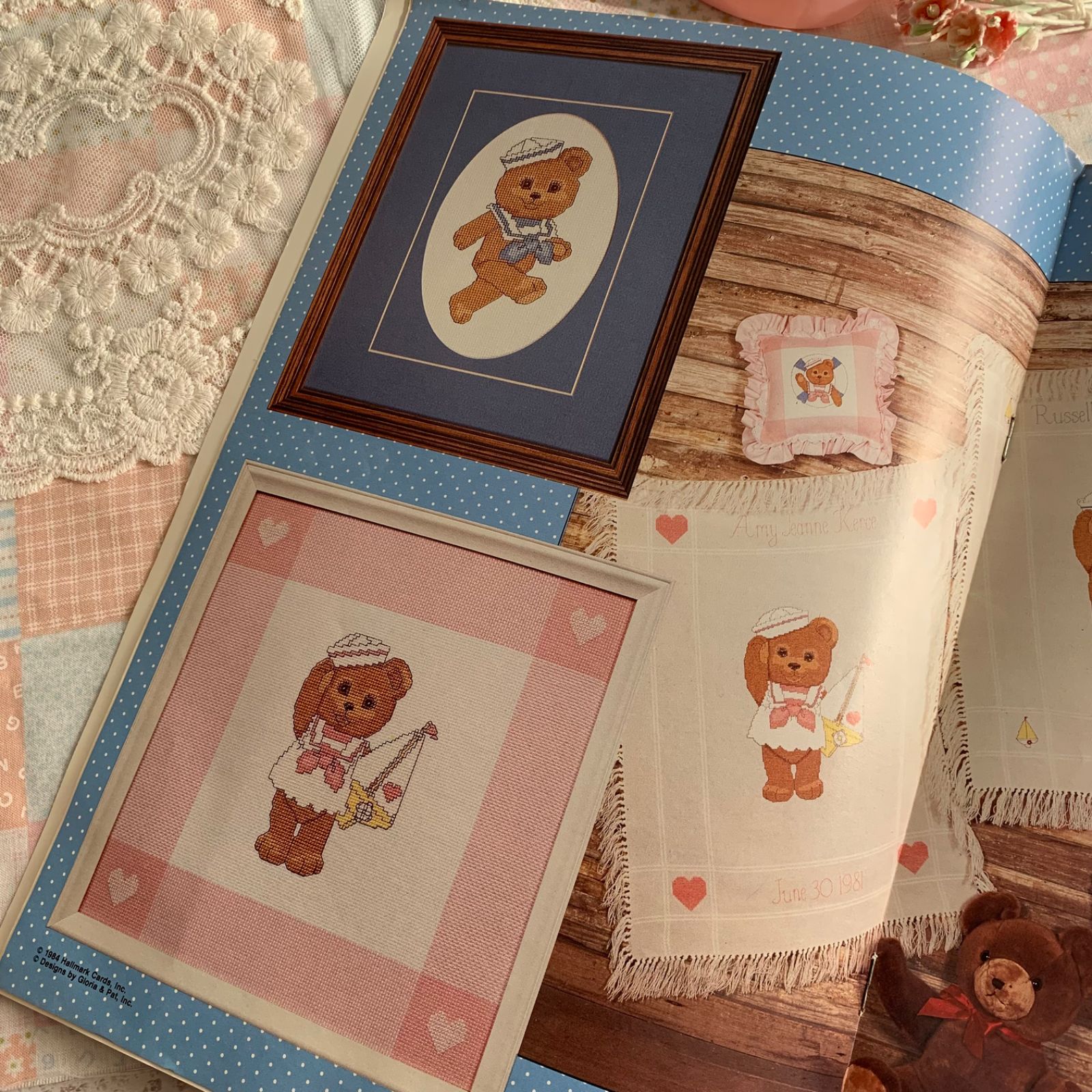 海外 ヴィンテージ 刺繍図案 洋書 2冊セット Bears Ahoy／Teddy Beddy