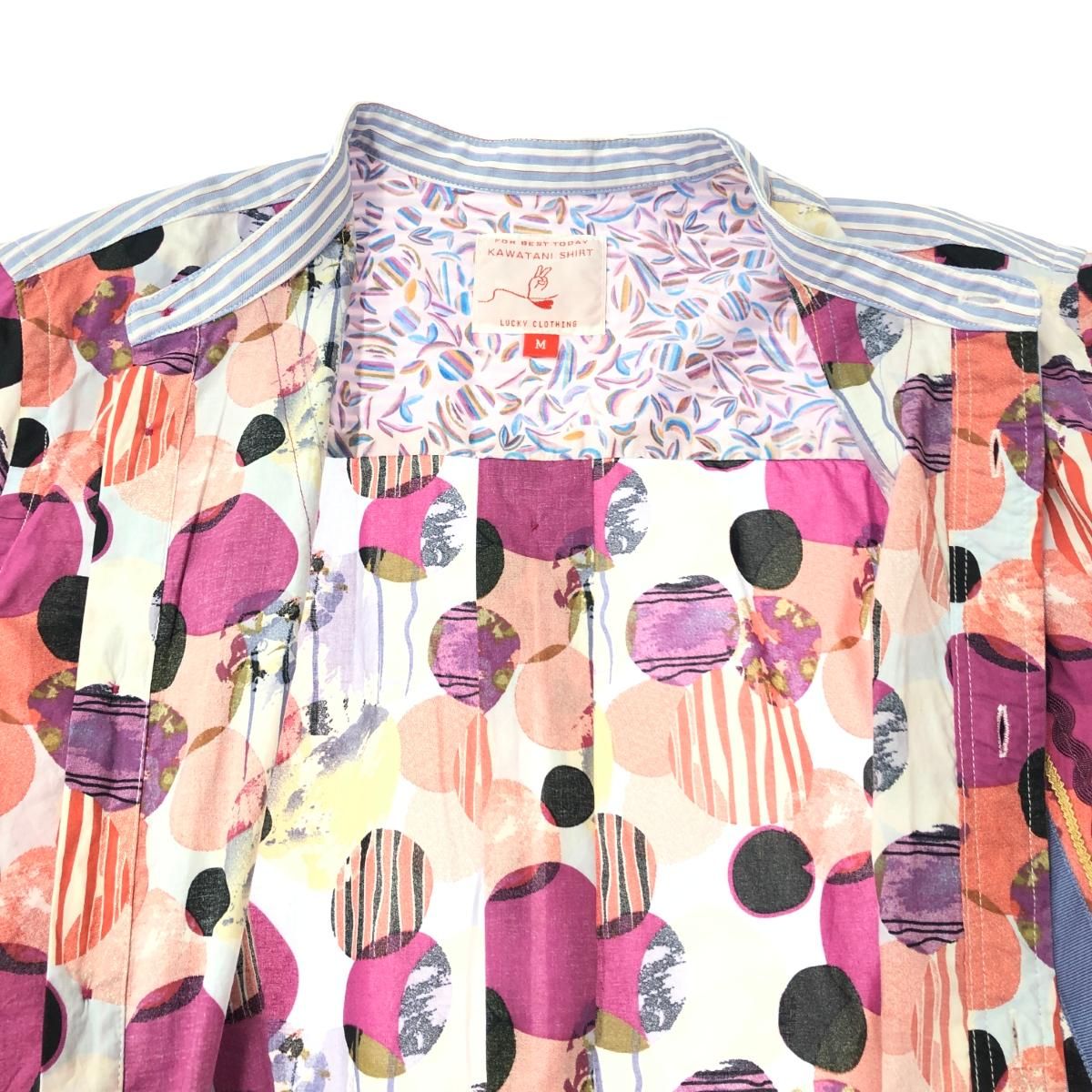 河谷シャツ カワタニシャツ KAWATANI バンドカラーワンピース サイズ:M