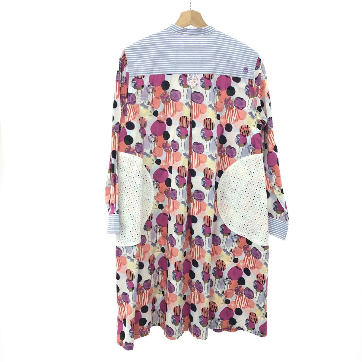 河谷シャツ カワタニシャツ KAWATANI バンドカラーワンピース サイズ:M