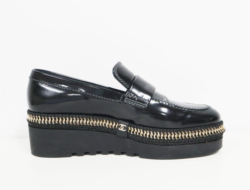 シャネル CHANEL ココマーク シャインスカーフ ブラック ゴールド