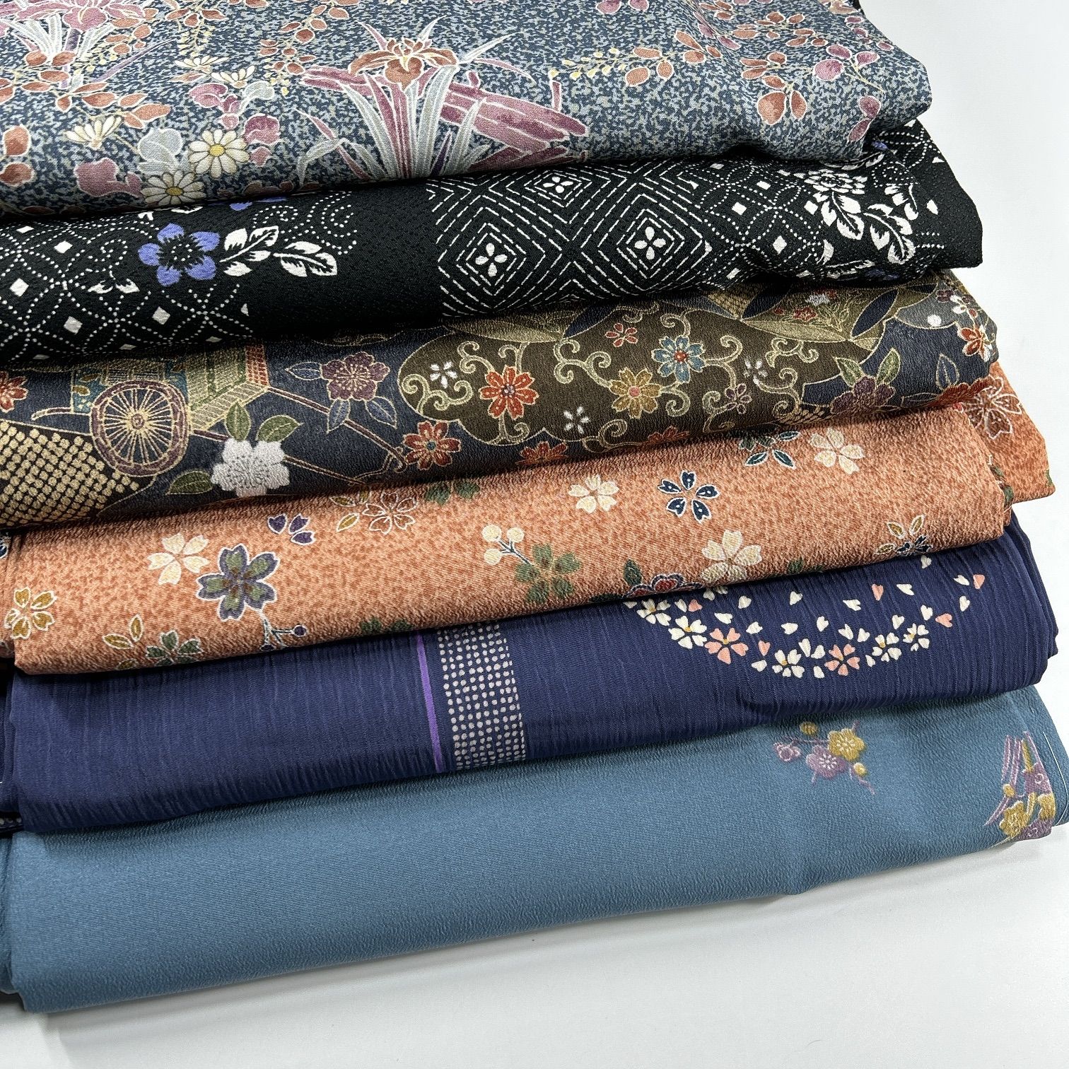 着物 6枚 ポリエステル 着物まとめ売り 同梱購入歓迎 リメイク用