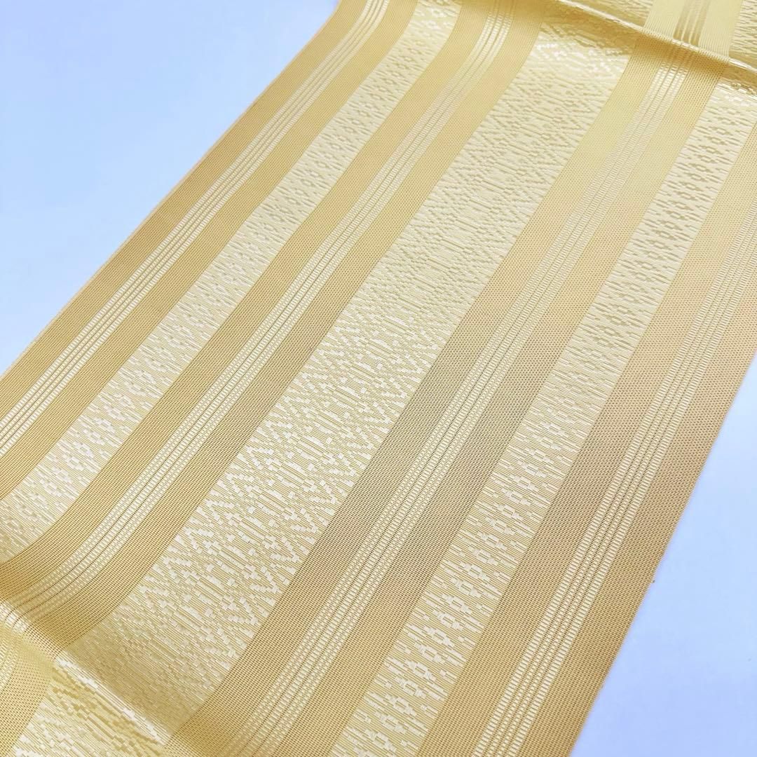 着物と帯 時流 SN 25885 s 紗献上柄 本場筑前博多帯 八寸名古屋帯 黄色