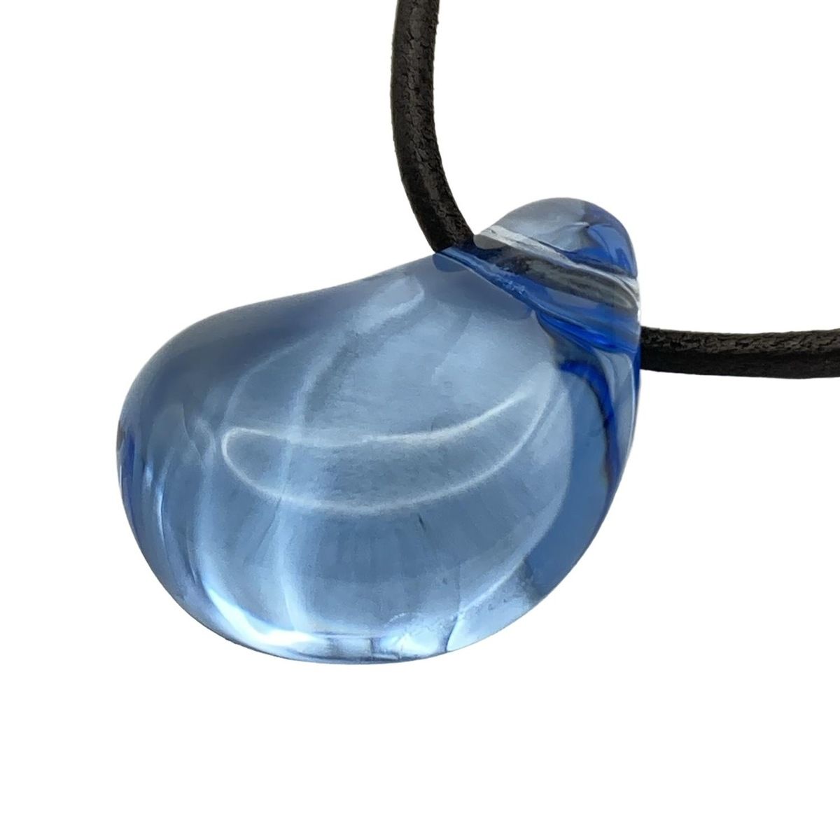 Baccarat バカラ ネックレス - 黒×シルバー×ライトブルー