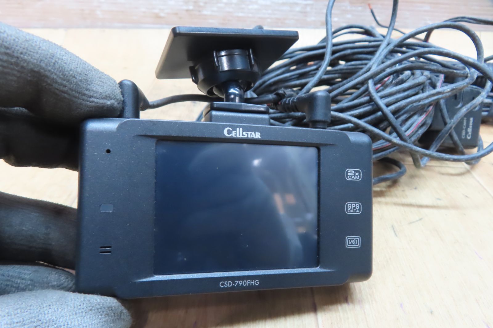 動作保証付☆F4855/セルスター 前後2カメラ/フロント CSD-790FHG/リア