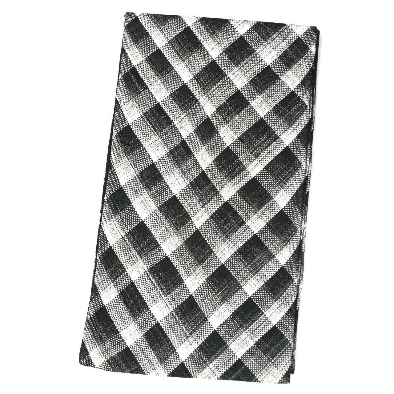 袋帯　全通袋帯　洒落袋帯 新品 お仕立付き 正絹 全通 袋帯 綾織 黒 白 洒落帯 洒落袋帯 しゃれ帯