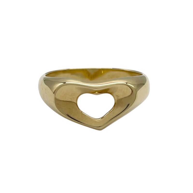 ティファニー TIFFANY＆CO オープンハートリング 約11号 K18YG