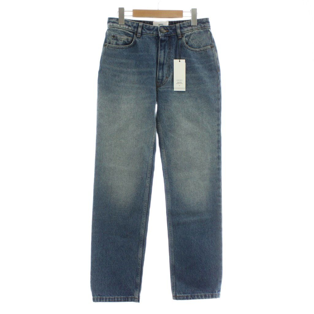【中古】未使用品 ami alexandre mattiussi デニムパンツ ジーンズ ストレート 26 インディゴ 青 FTR020.DE0001 アミ アレクサンドル マテュッシ ami alexandre mattiussi デニム