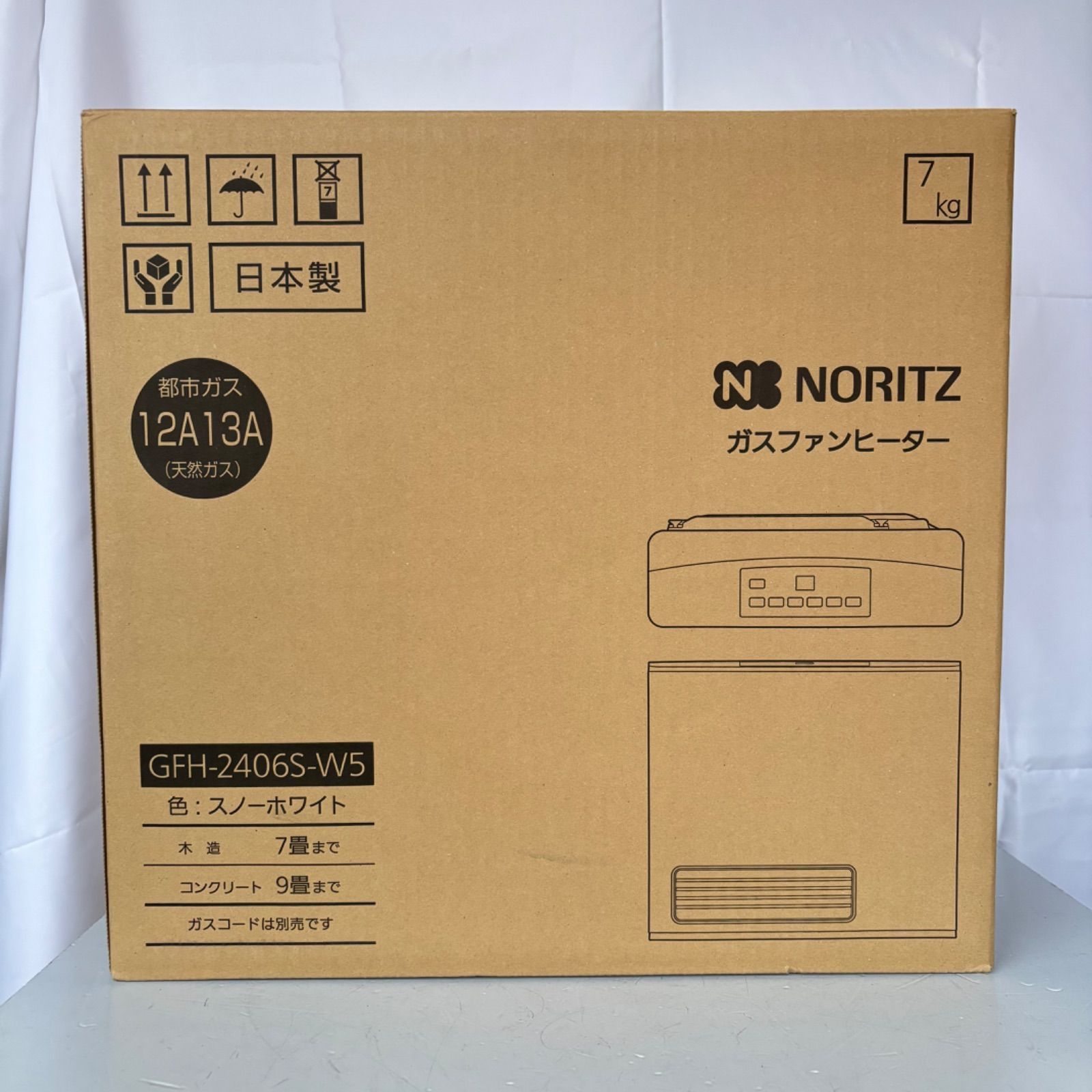 5) 未開封 NORITZ ノーリツ ガスファンヒーター 都市ガス 12A13A GFH