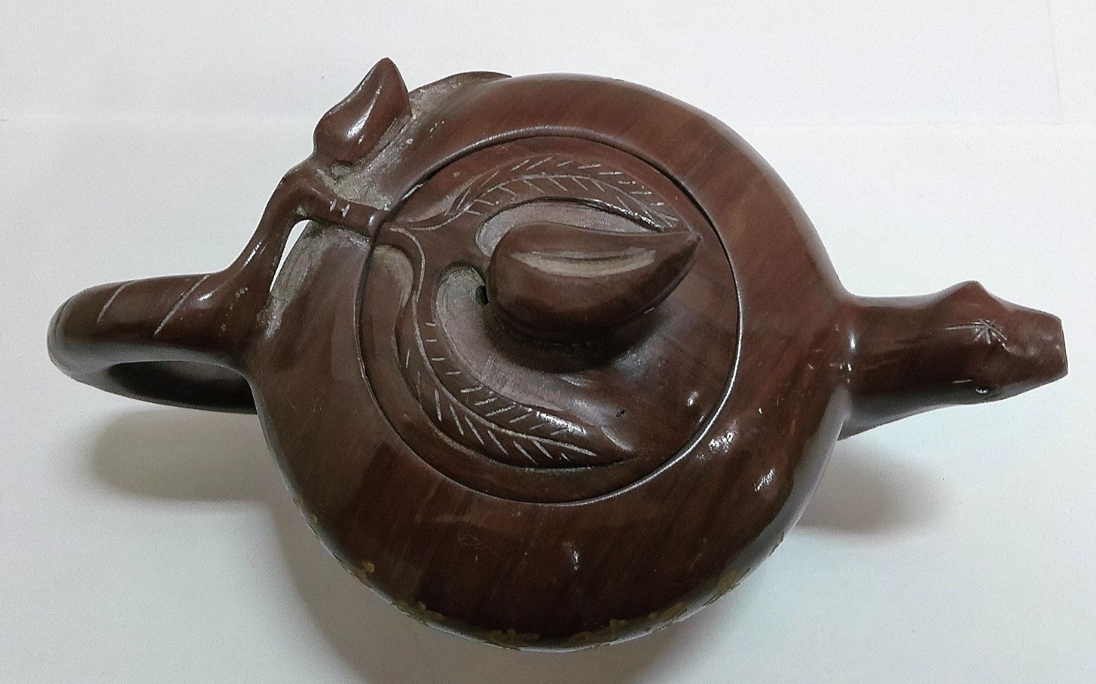 M[宅80]0616 木魚石 茶器セット 飲茶セット 急須＆茶杯 経年劣化あり