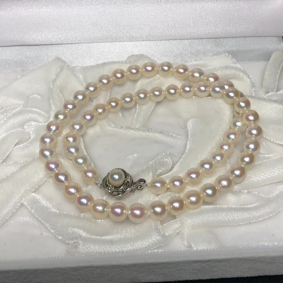 あこや真珠】5.9-6.2mm 40cm 23.5g 本真珠 アコヤ ネックレス パール
