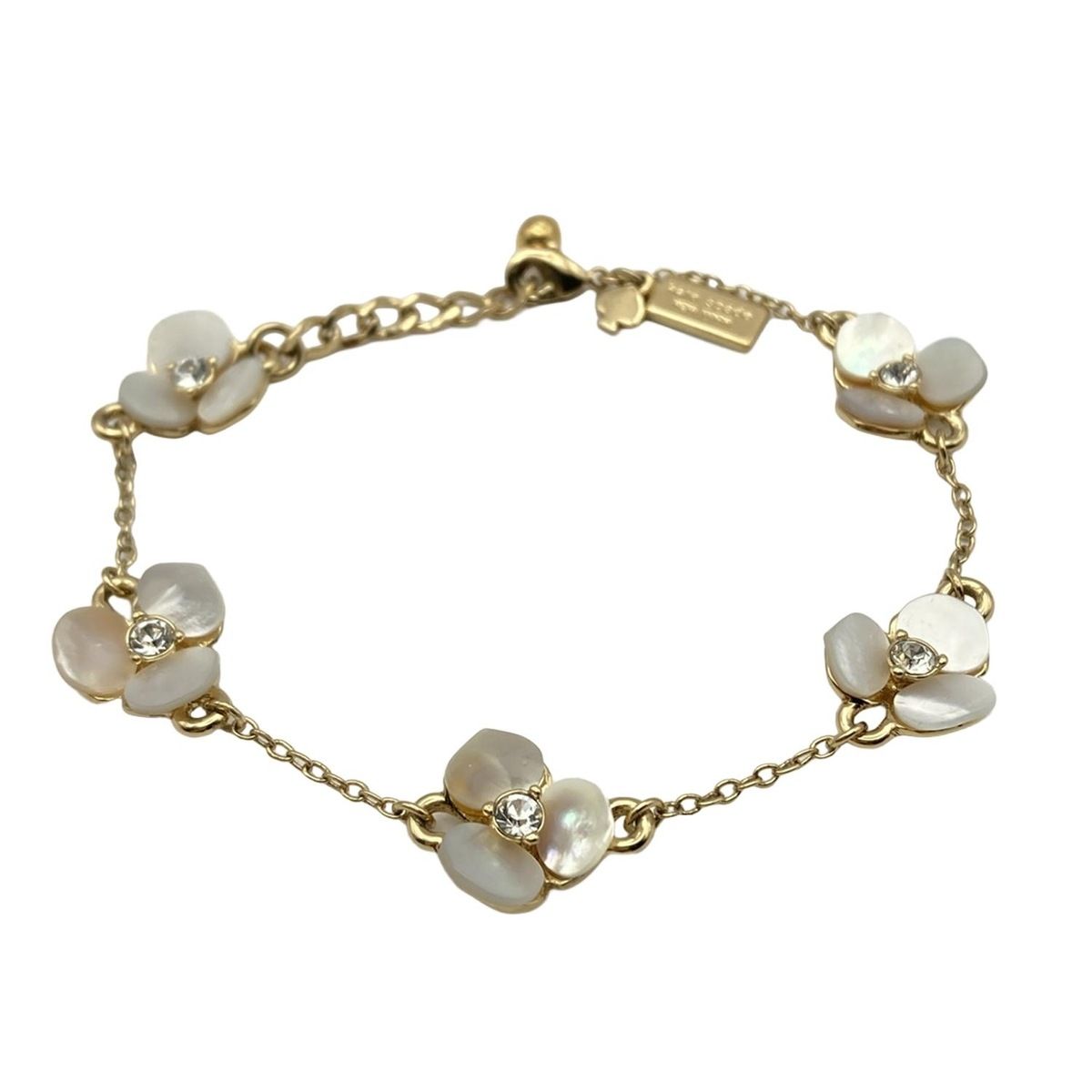 Kate spade ケイトスペード ブレスレット - ゴールド×アイボリー×クリア