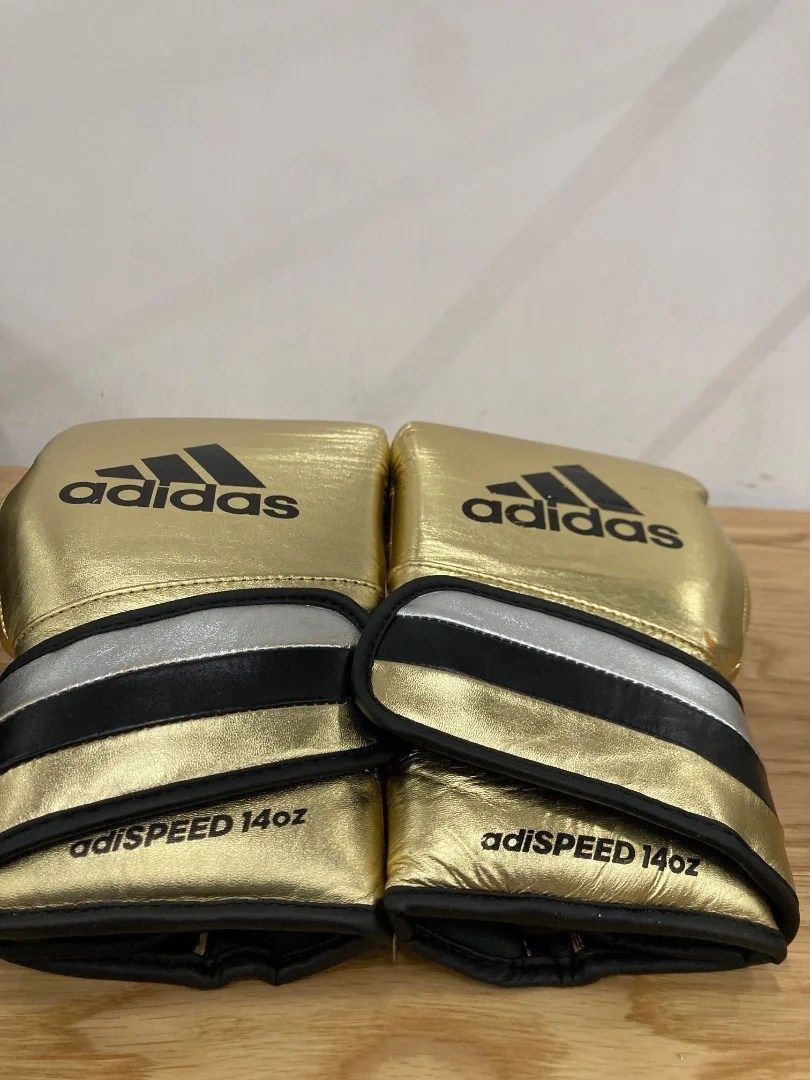 adidas adiSPEED 14oz ゴールド ボクシンググローブ 省エネ 家庭用