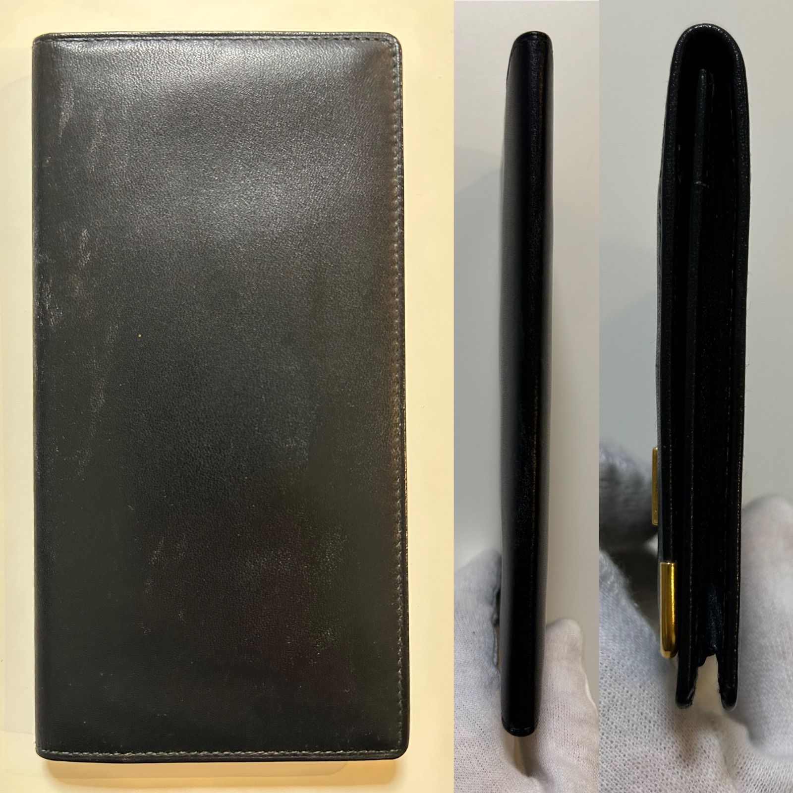ダンヒルdunhill札入れ ロングウォレット フラップ式二つ折り長財布 二