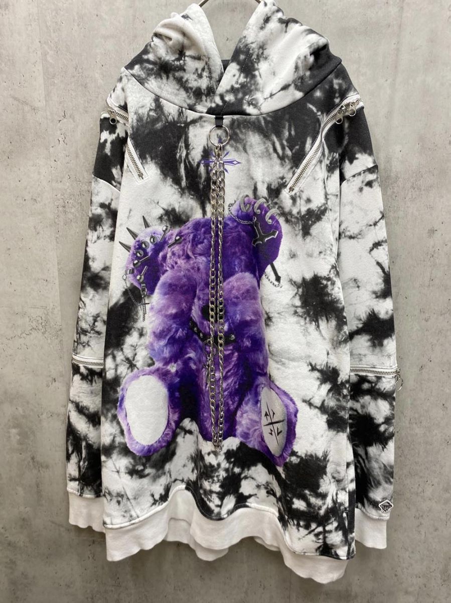 TRAVAS TOKYO トラバストーキョー チェーン付きデザインZIP マーブル柄