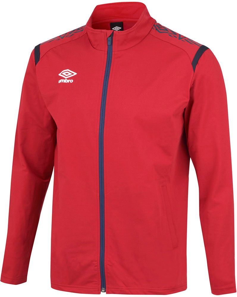 アンブロ umbro サッカー ウォームアップジャケット メンズ アウター ジャージ 上着 トップス 防風 吸汗 速乾 ストレッチ 軽量 フットボール 部活 練習 トレーニング 男子 男性  UAS2350 DRED Dレッ