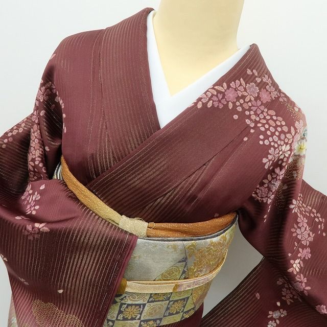 六花-RIKKA- 新品 正絹 刺繍 絞り 仕付け糸付 トールサイズ 桜 訪問着