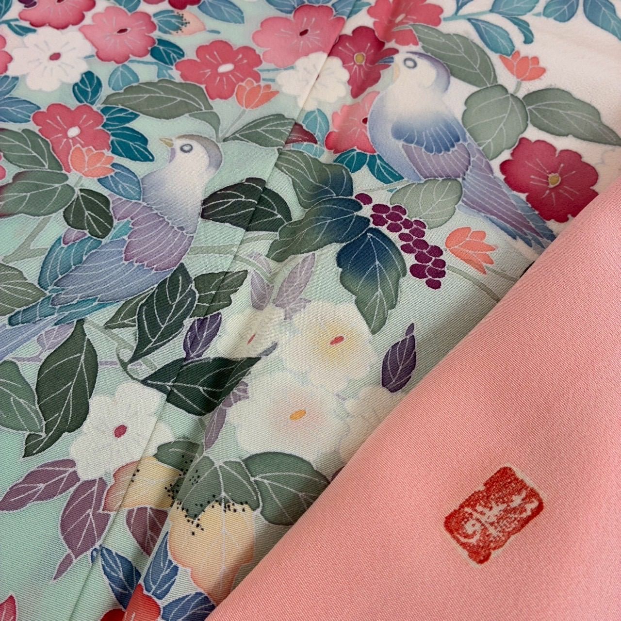 付下げ 加賀調友禅 作家物 裄66 上品な染め 紋無し 訪問着 正絹 着物