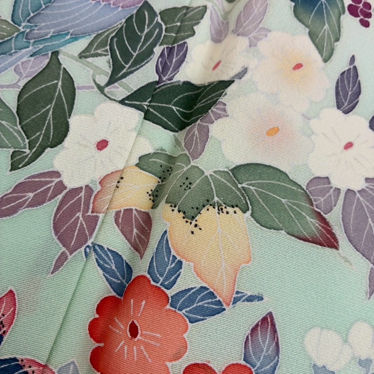 付下げ 加賀調友禅 作家物 裄66 上品な染め 紋無し 訪問着 正絹 着物