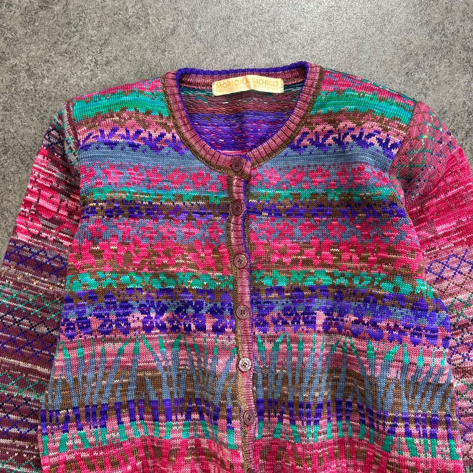 MORIOKA SACHIKO カーディガンとスカートセット絹100% 森岡幸子 MORIOKA SACHIKO カーディガン - メルカリ