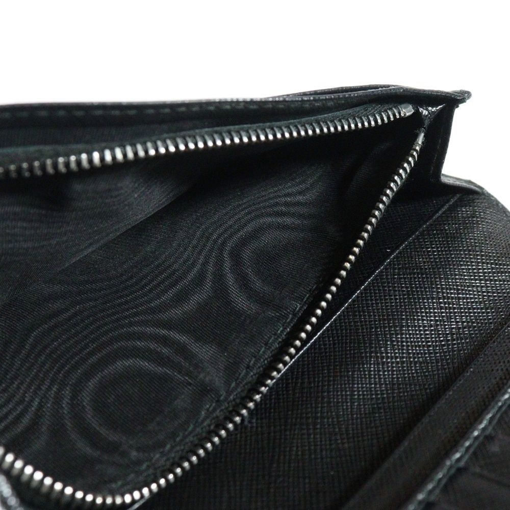 PRADA (プラダ) サフィアーノ ロゴ レザーロングウォレット 二つ折り長