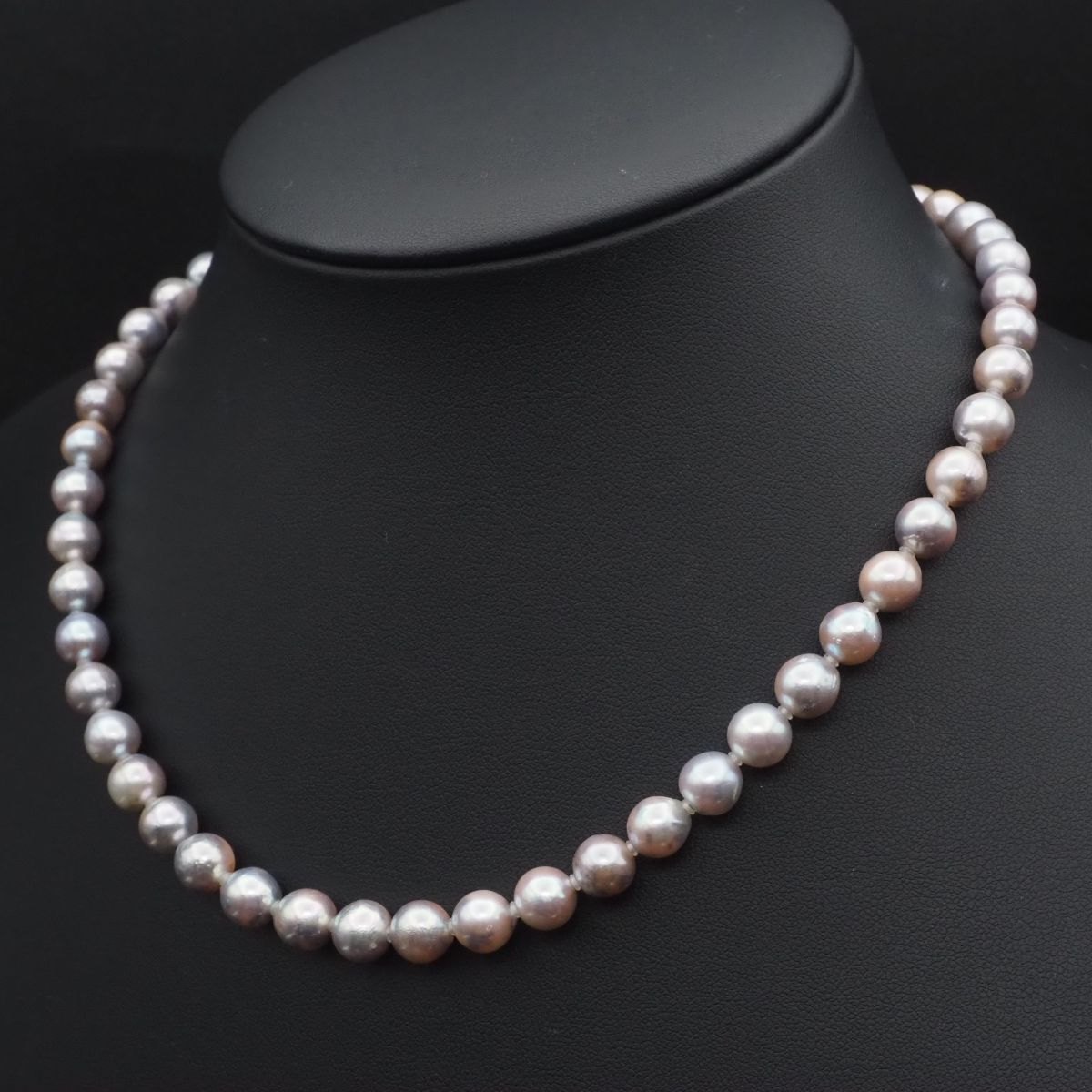 J465 あこや真珠 7.2mm珠 パール SILVER刻印 ネックレス デザイン