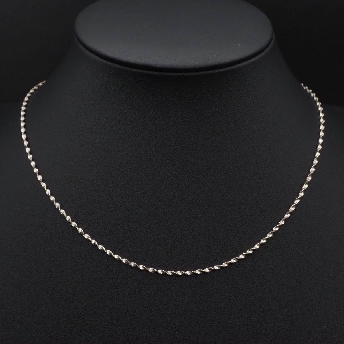 H859 ヴィンテージ 925 ITALY刻印 ネックレス ツイストチェーン