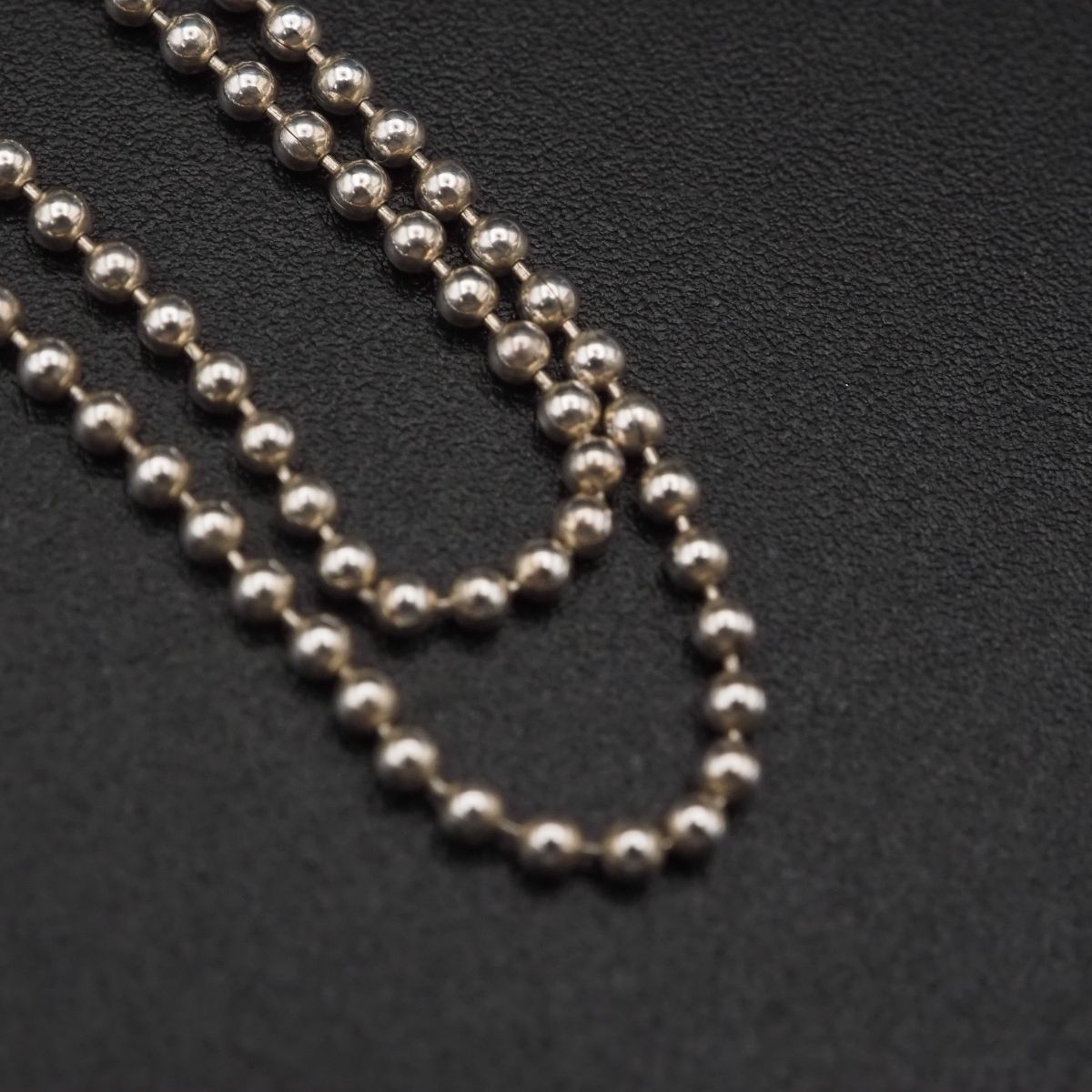 H799 ヴィンテージ 925 ITALY刻印 ネックレス ボールチェーン デザイン